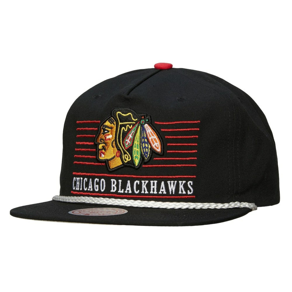 Chicago Blackhawks Mitchell & Ness Ascend Deadstock Snapback Hat - Black | NHL near me