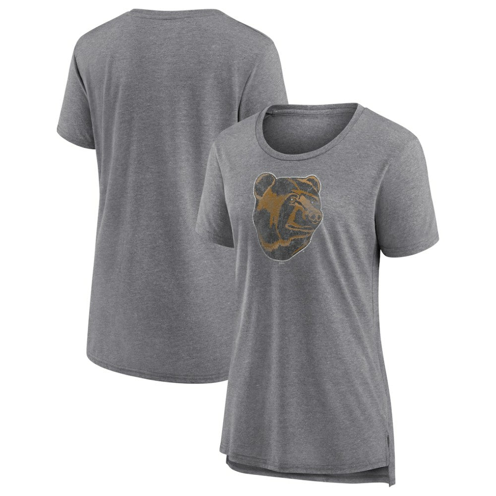 Boston Bruins Women's Slow Whistle Tri-Blend T-Shirt - Gray | NHL near me