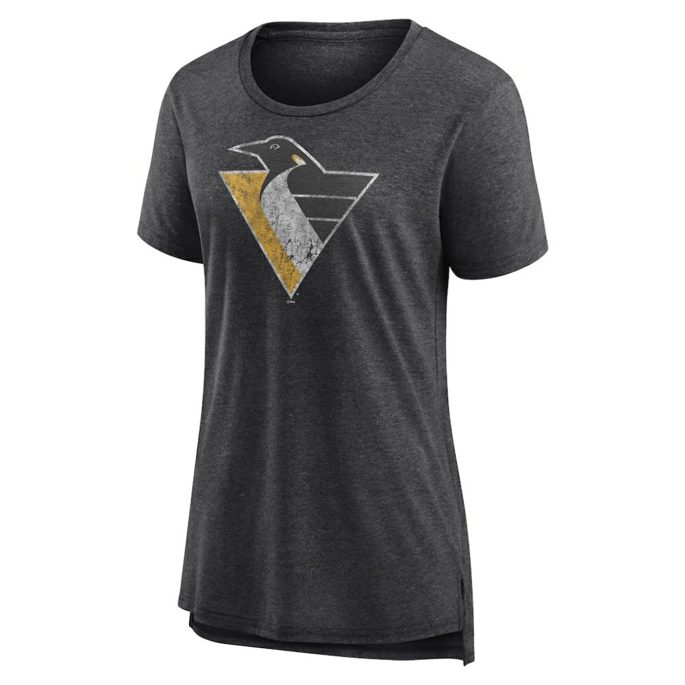 Pittsburgh Penguins Women's Slow Whistle Tri-Blend T-Shirt - Gray | NHL on sale