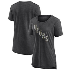 Vegas Golden Knights Women's Slow Whistle Tri-Blend T-Shirt - Gray | NHL online