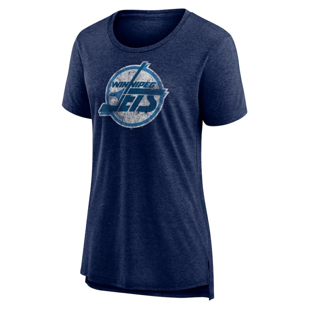 Winnipeg Jets Women's Slow Whistle Tri-Blend T-Shirt - Navy | NHL near me