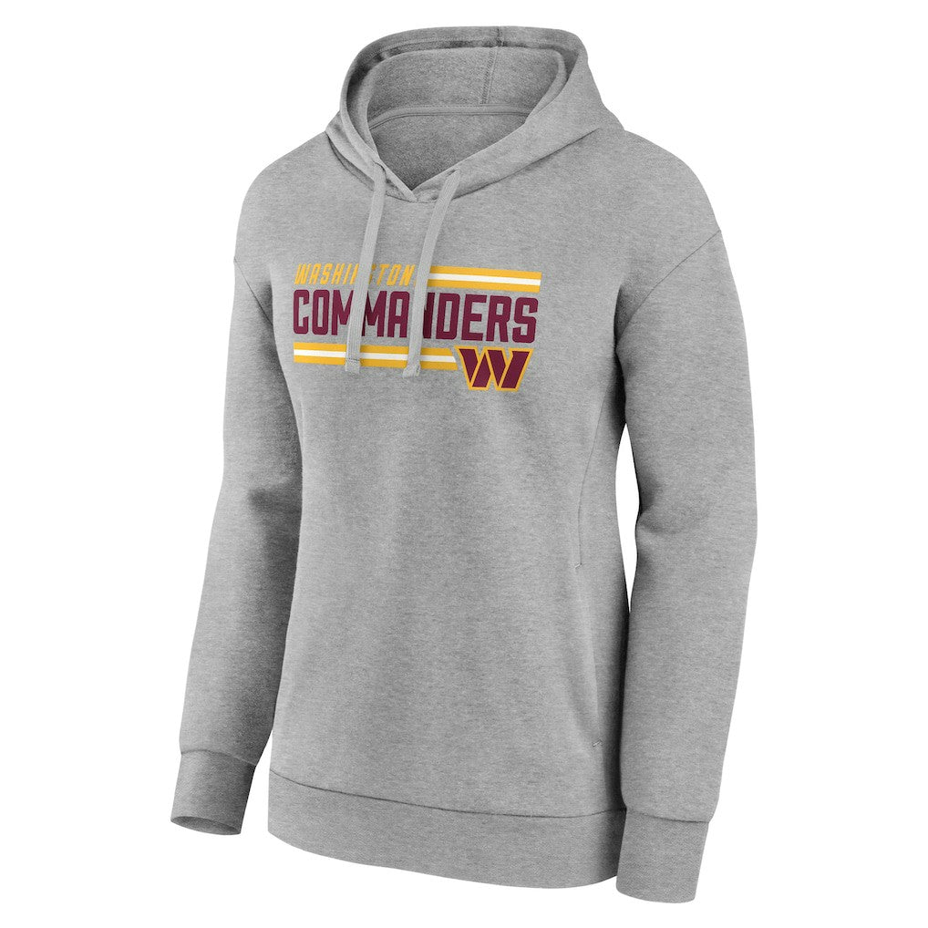 Washington Commanders Women's On Side Stripe Pullover Hoodie - Gray - NFL