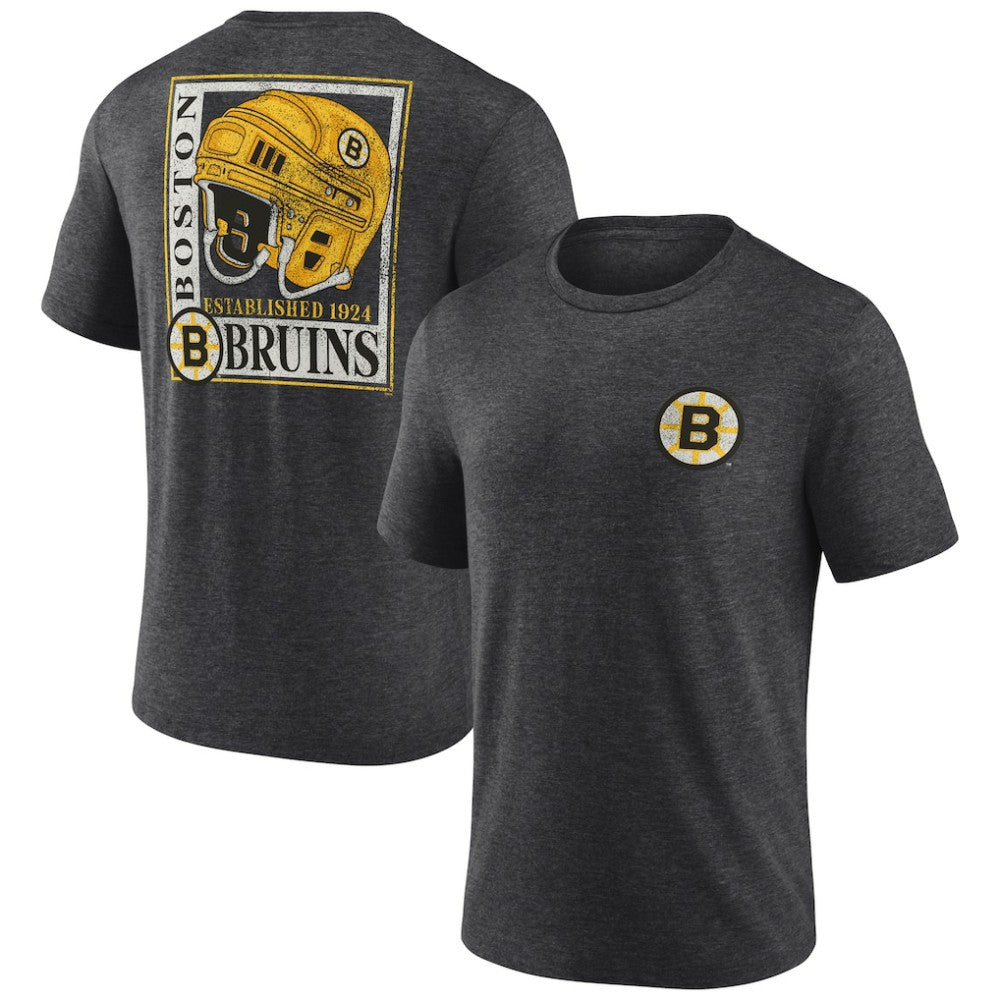 Boston Bruins Earnest Will Tri-Blend T-Shirt - Charcoal | NHL Clearance