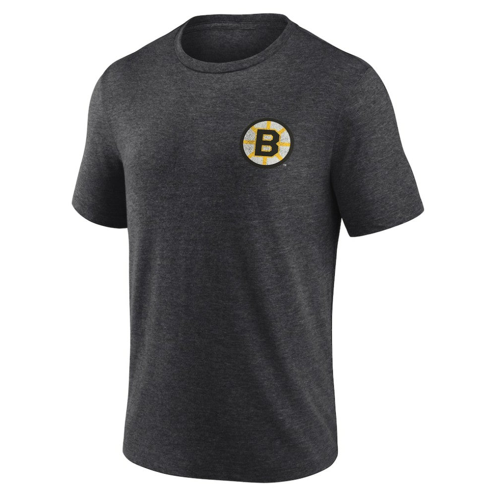 Boston Bruins Earnest Will Tri-Blend T-Shirt - Charcoal | NHL Clearance