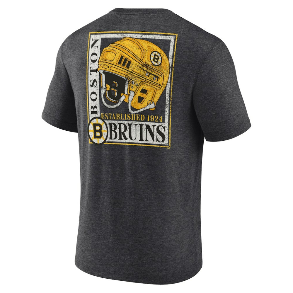 Boston Bruins Earnest Will Tri-Blend T-Shirt - Charcoal | NHL Clearance