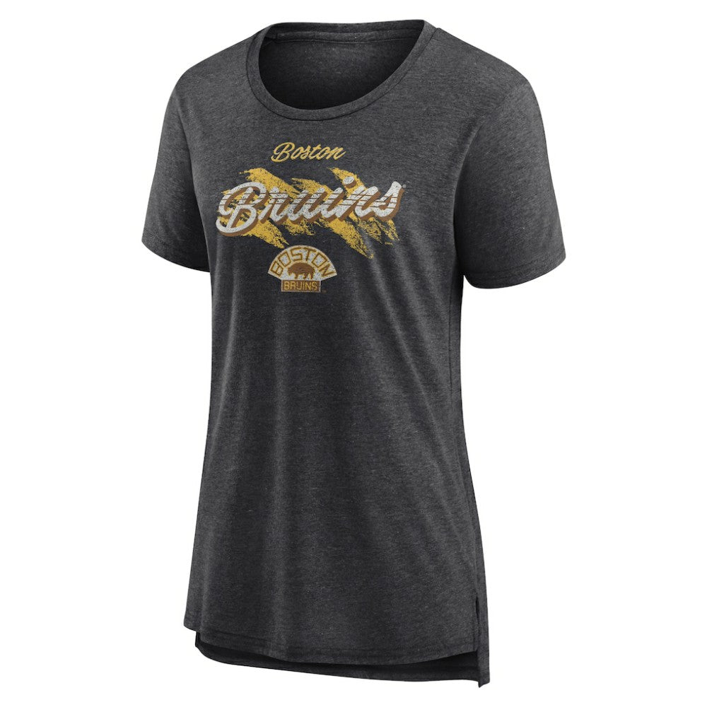 Boston Bruins Women's Hit the Ice Tri-Blend T-Shirt - Gray | NHL sale