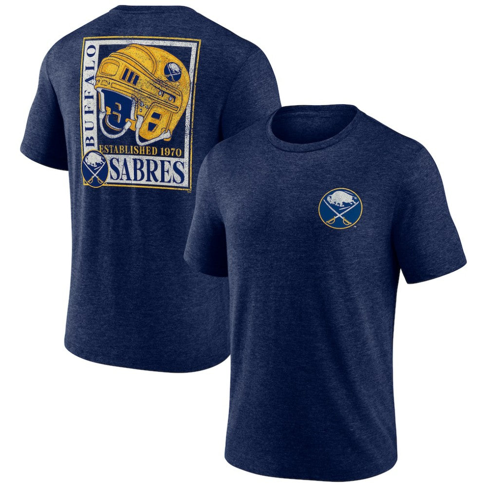 Buffalo Sabres Earnest Will Tri-Blend T-Shirt - Navy | NHL Lifestyle