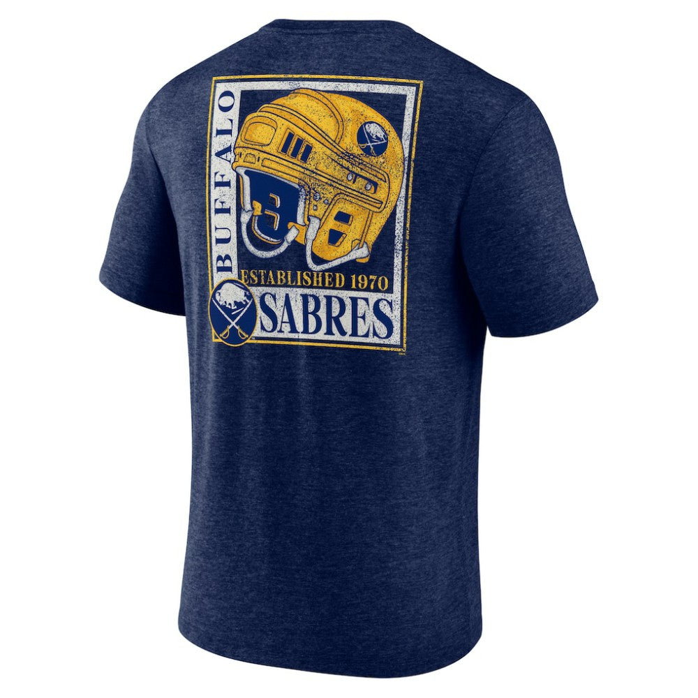 Buffalo Sabres Earnest Will Tri-Blend T-Shirt - Navy | NHL Lifestyle