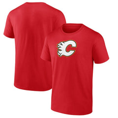 Calgary Flames Primary Logo T-Shirt - Red | NHL Lifestyle