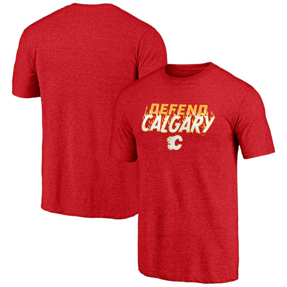 Calgary Flames Shoot to Score Tri-Blend T-Shirt - Red | NHL online