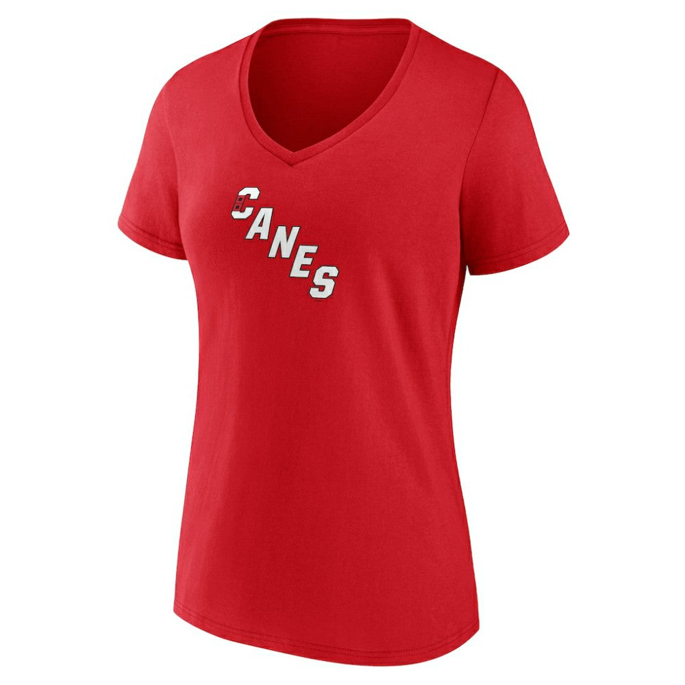 Carolina Hurricanes Women's Primary Logo V-Neck T-Shirt - Red | NHL discount
