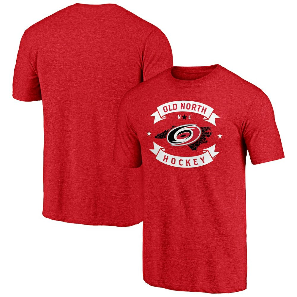 Carolina Hurricanes Shoot to Score Tri-Blend T-Shirt - Red | NHL Lifestyle