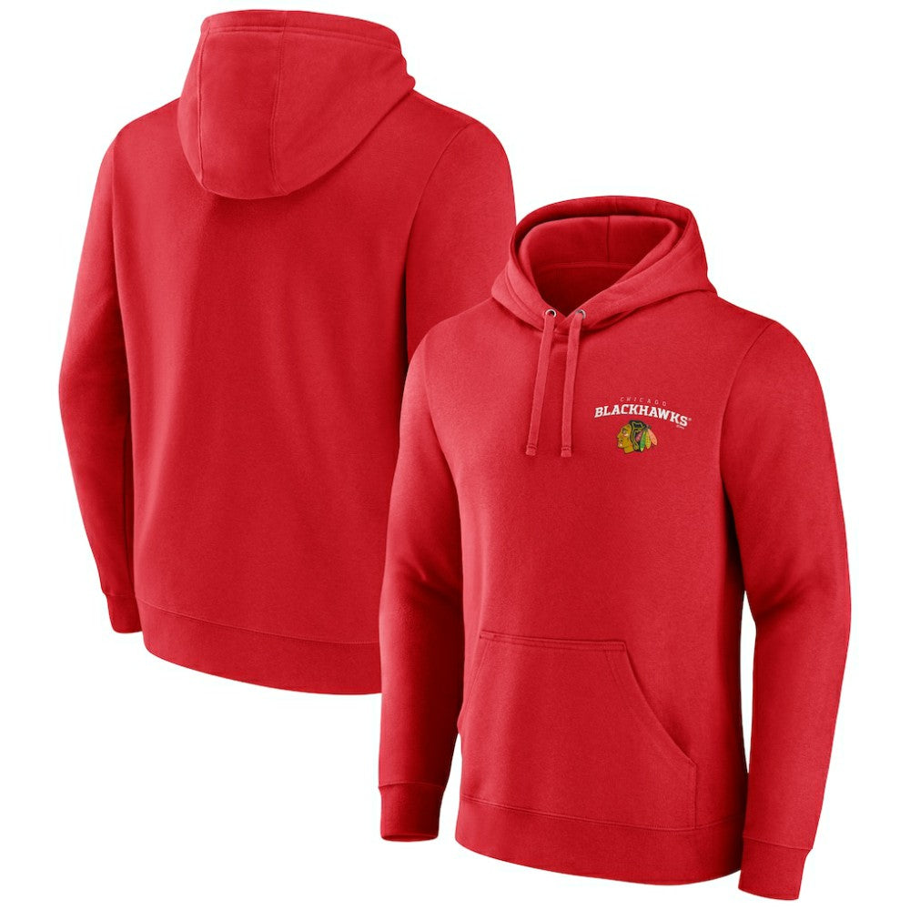 Chicago Blackhawks Team Lockup Pullover Hoodie - Red | NHL online
