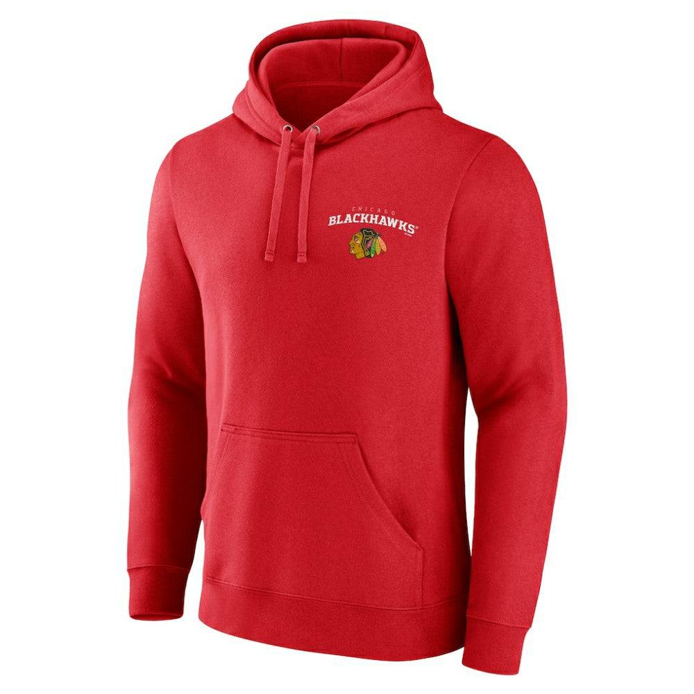 Chicago Blackhawks Team Lockup Pullover Hoodie - Red | NHL online