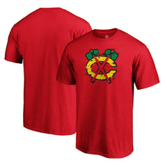 Chicago Blackhawks Splatter Logo T-Shirt - Red | NHL Clearance