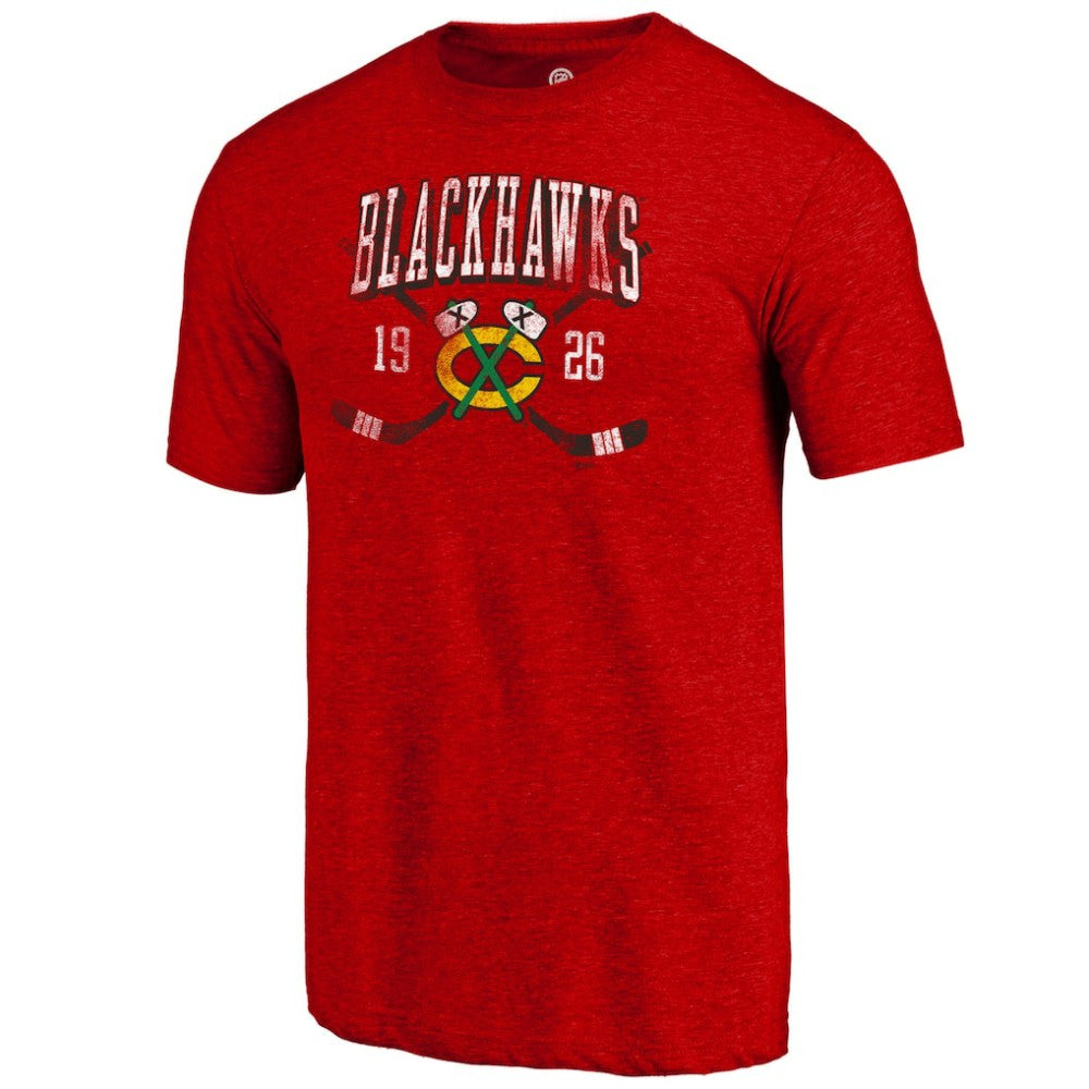 Chicago Blackhawks Line Shift Tri-Blend T-Shirt - Red | NHL discount