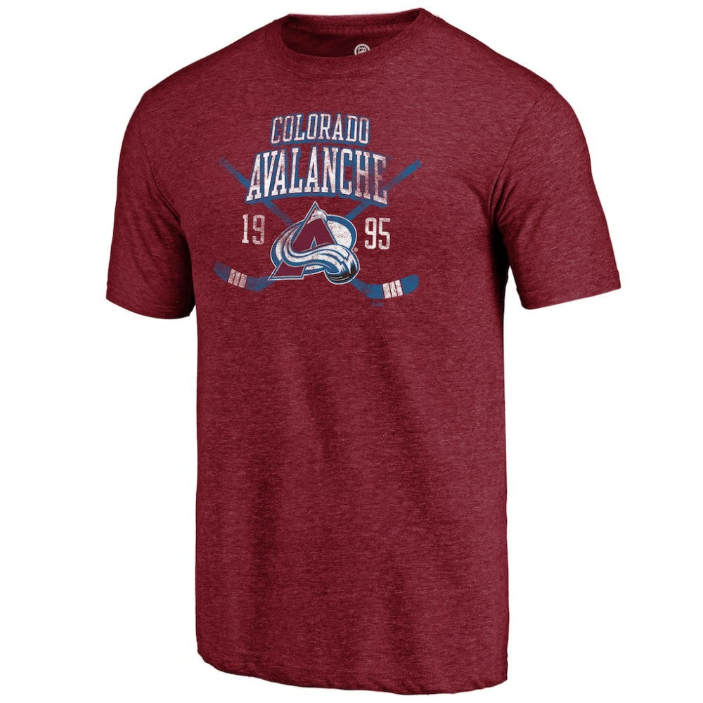 Colorado Avalanche Line Shift Tri-Blend T-Shirt - Burgundy | NHL near me