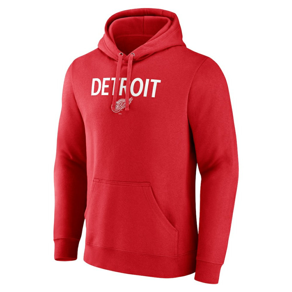 Detroit Red Wings Primary Logo Pullover Hoodie - Red | NHL Clearance
