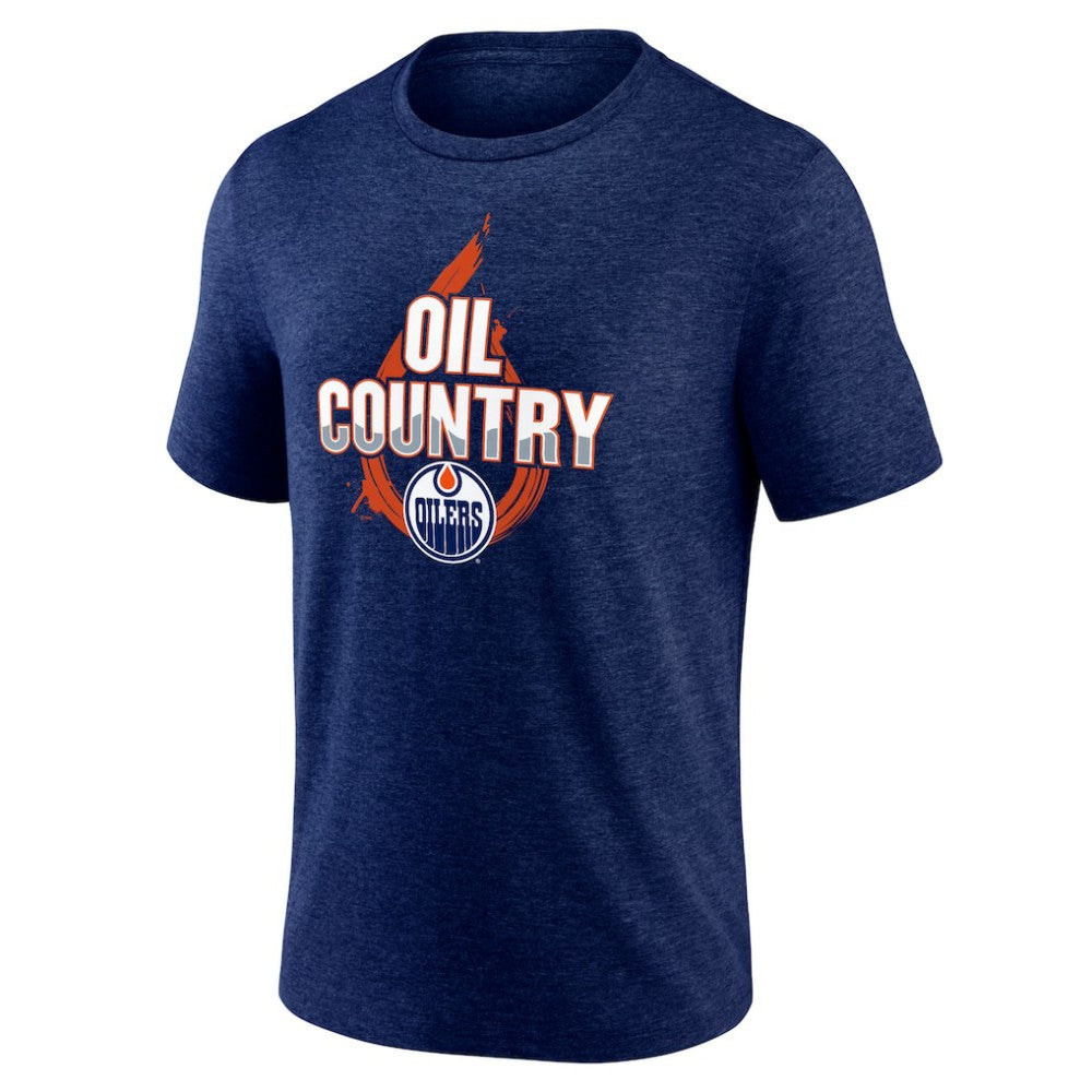 Edmonton Oilers Represent Tri-Blend T-Shirt - Navy | NHL on sale