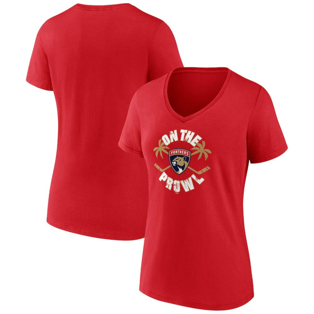 Florida Panthers Women's Active Edge V-Neck T-Shirt - Red | NHL online