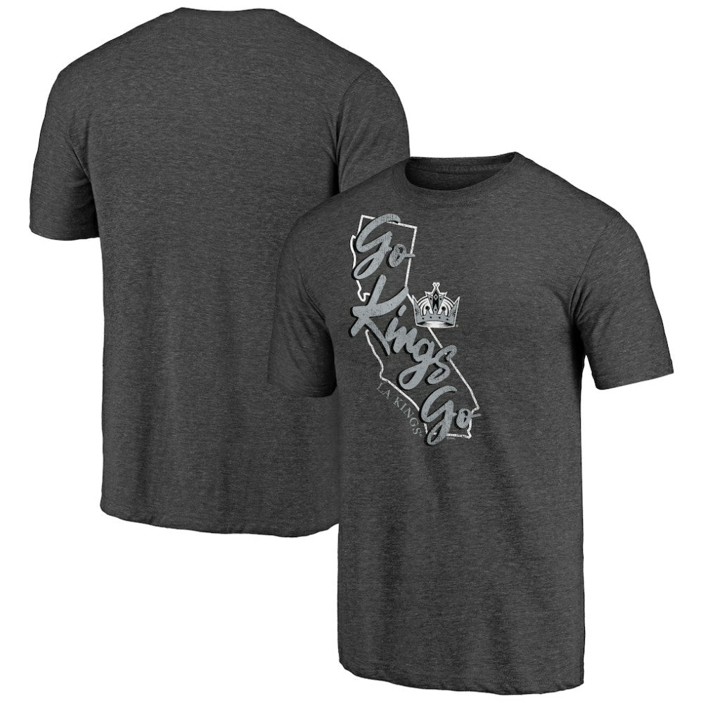 Los Angeles Kings Shoot to Score Tri-Blend T-Shirt - Charcoal | NHL sale
