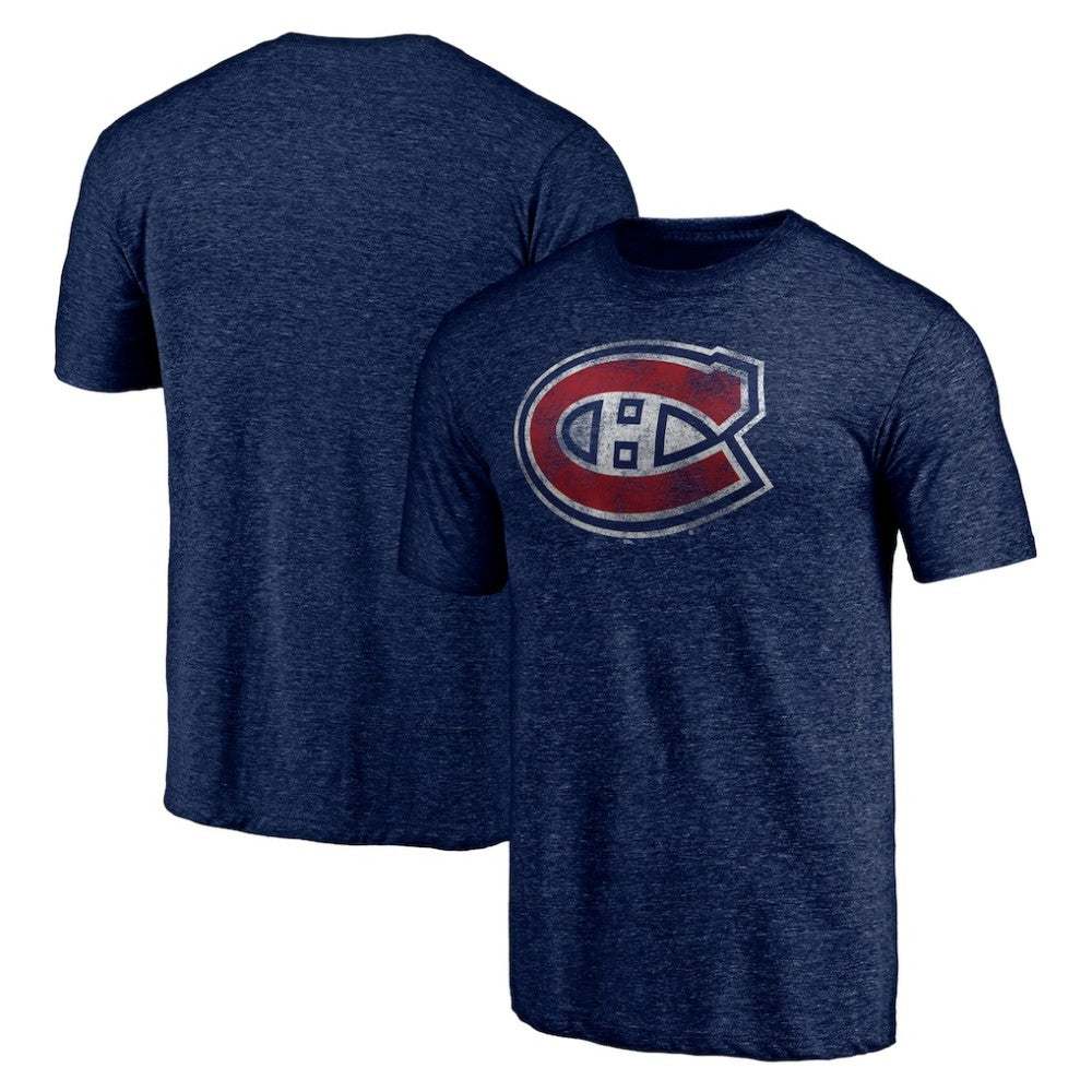 Montreal Canadiens Distressed Tri-Blend T-Shirt - Navy | NHL Lifestyle
