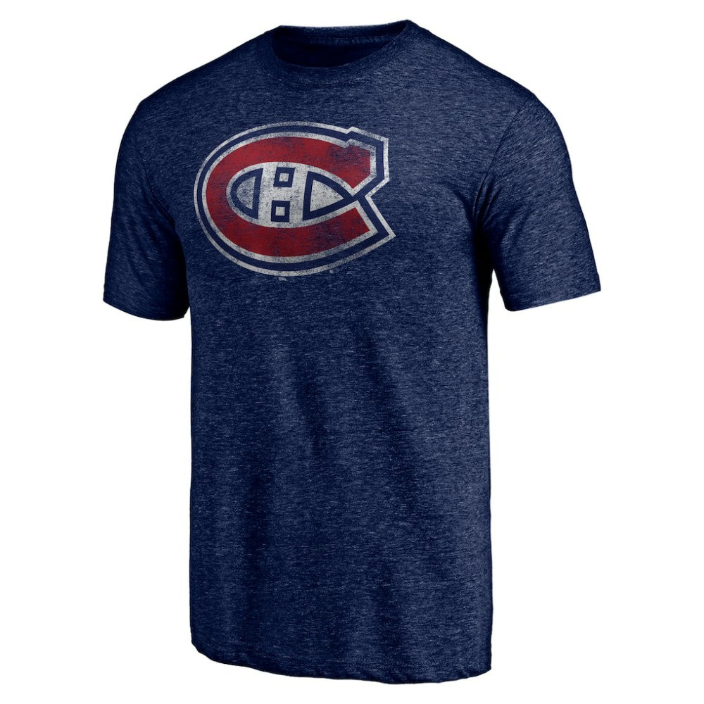 Montreal Canadiens Distressed Tri-Blend T-Shirt - Navy | NHL Lifestyle