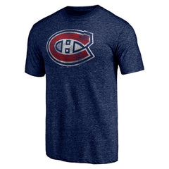 Montreal Canadiens Distressed Tri-Blend T-Shirt - Navy | NHL Lifestyle