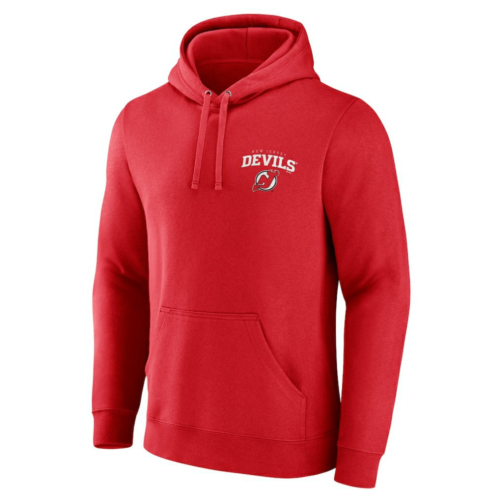 New Jersey Devils Team Lockup Pullover Hoodie - Red | NHL online
