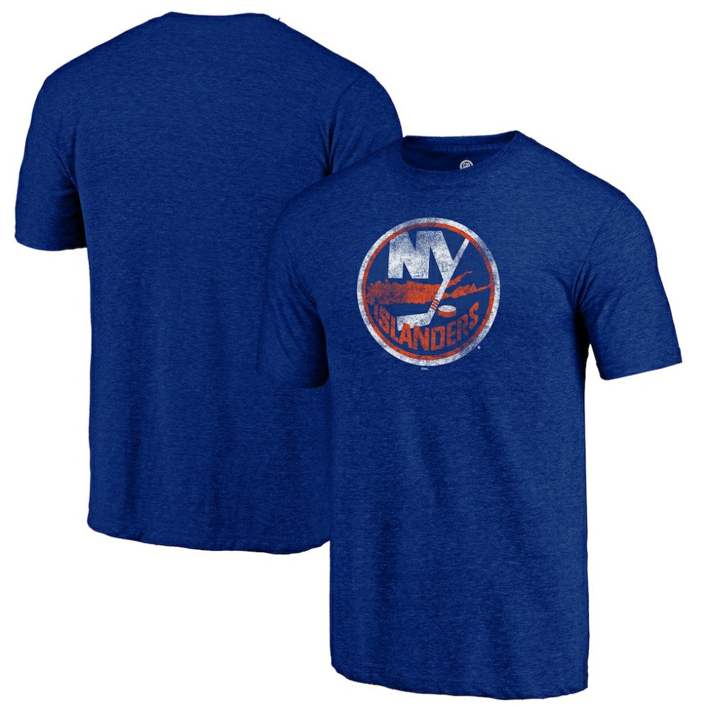 New York Islanders Distressed Logo Tri-Blend T-Shirt - Royal | NHL near me