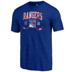 New York Rangers Line Shift Tri-Blend T-Shirt - Blue | NHL Lifestyle