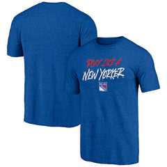 New York Rangers Shoot to Score Tri-Blend T-Shirt - Blue | NHL near me
