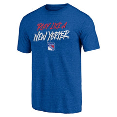 New York Rangers Shoot to Score Tri-Blend T-Shirt - Blue | NHL near me