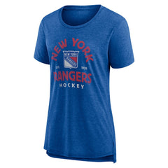 New York Rangers Women's Vintage Arch Tri-Blend T-Shirt - Blue | NHL on sale