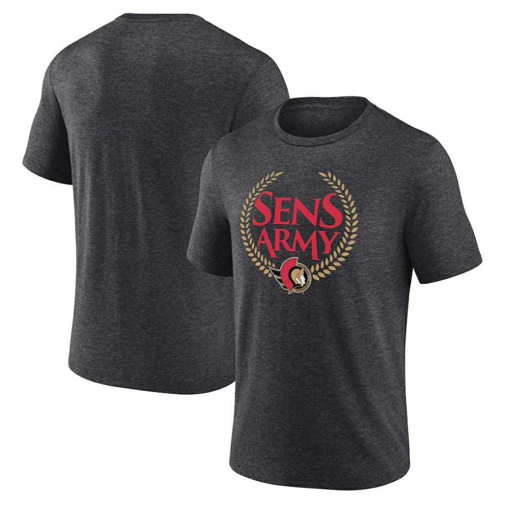 Ottawa Senators Shout Out Tri-Blend T-Shirt - Charcoal | NHL on sale