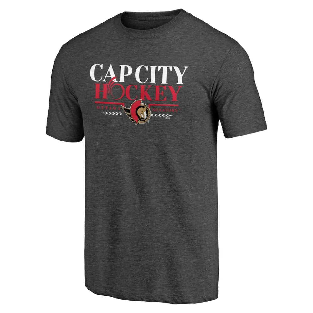 Ottawa Senators Shoot to Score Tri-Blend T-Shirt - Charcoal | NHL Clearance