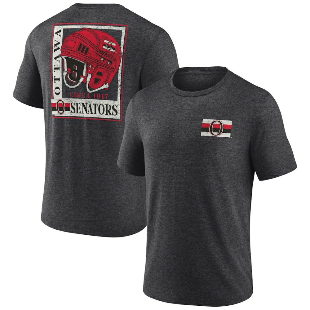 Ottawa Senators Earnest Will Tri-Blend T-Shirt - Charcoal | NHL Clearance