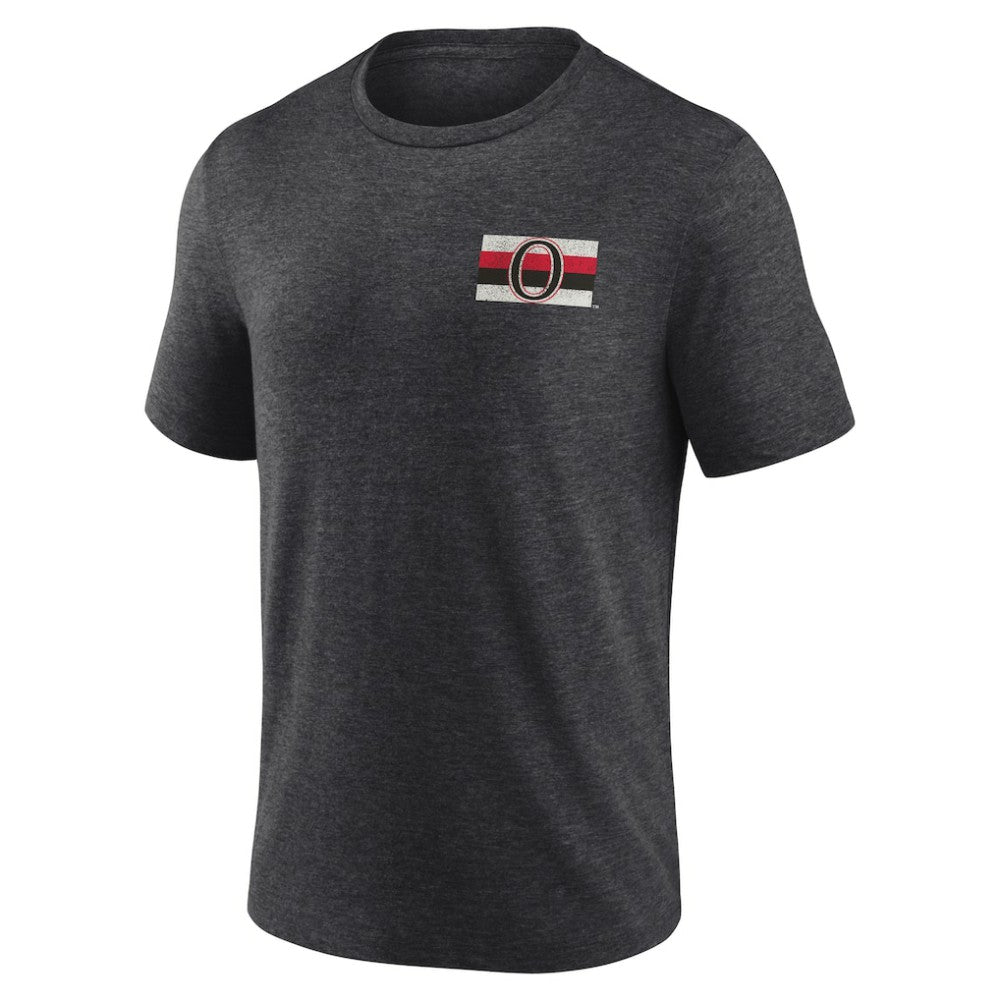 Ottawa Senators Earnest Will Tri-Blend T-Shirt - Charcoal | NHL Clearance