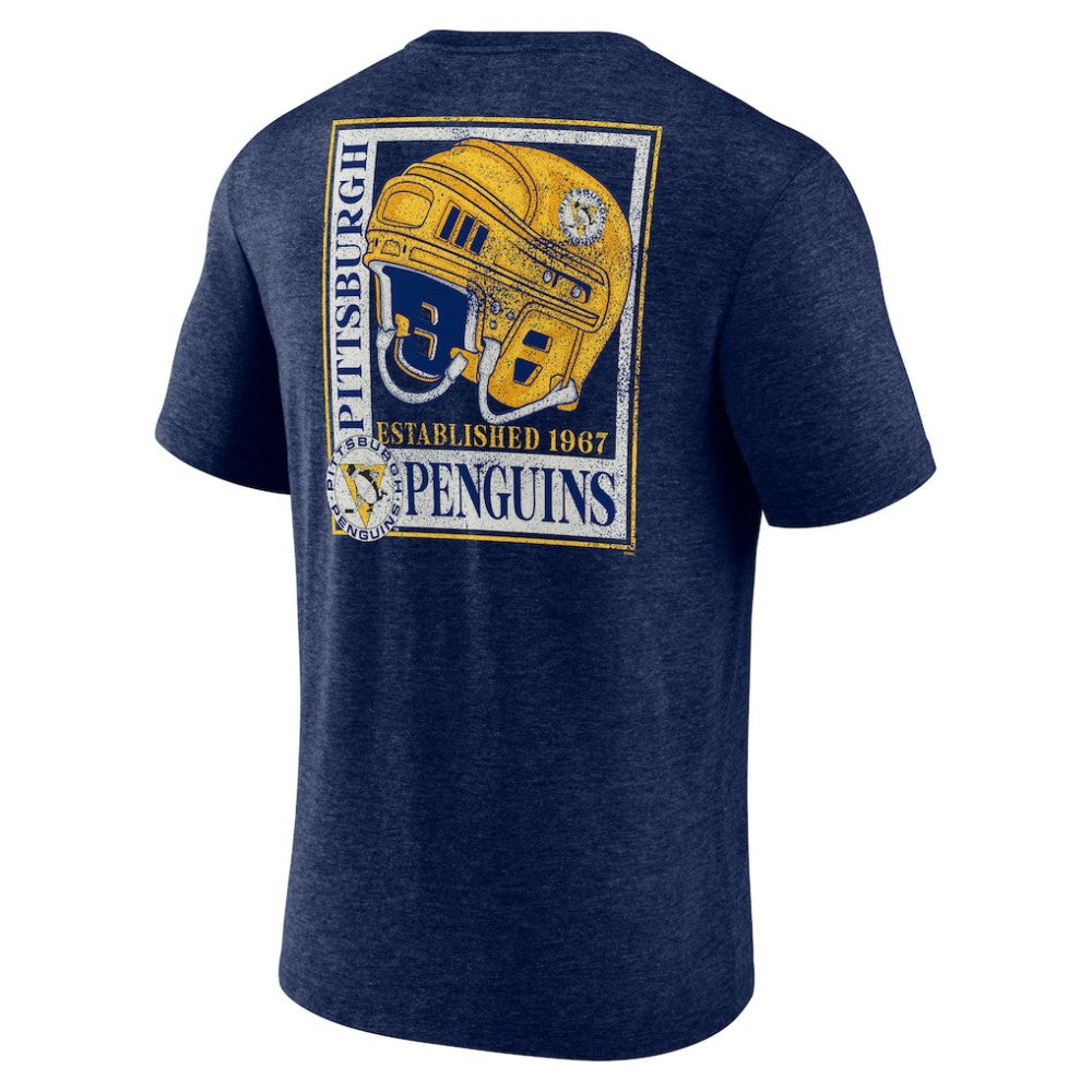 Pittsburgh Penguins Earnest Will Tri-Blend T-Shirt - Navy | NHL on sale