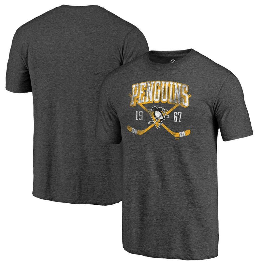 Pittsburgh Penguins Line Shift Tri-Blend T-Shirt - Charcoal | NHL on sale