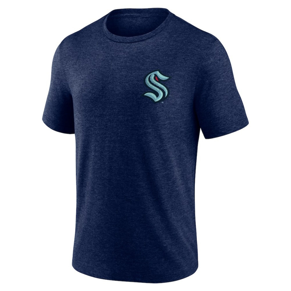 Seattle Kraken Earnest Will Tri-Blend T-Shirt - Deep Sea Blue | NHL discount