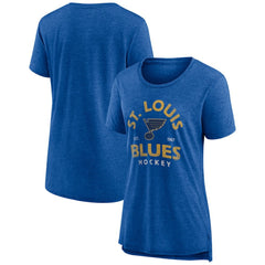 St. Louis Blues Women's Vintage Arch Tri-Blend T-Shirt - Blue | NHL discount
