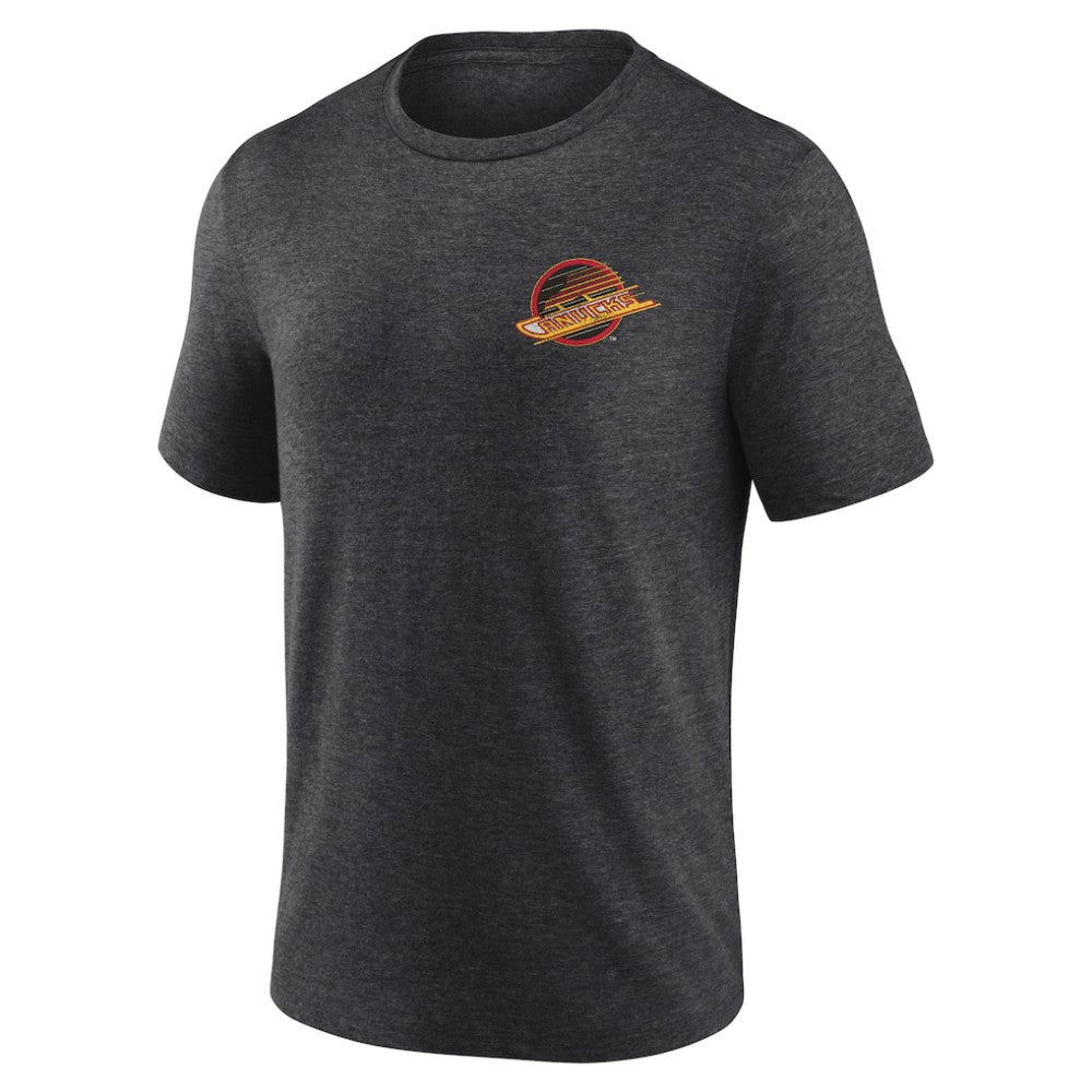 Vancouver Canucks Earnest Will Tri-Blend T-Shirt - Charcoal | NHL near me