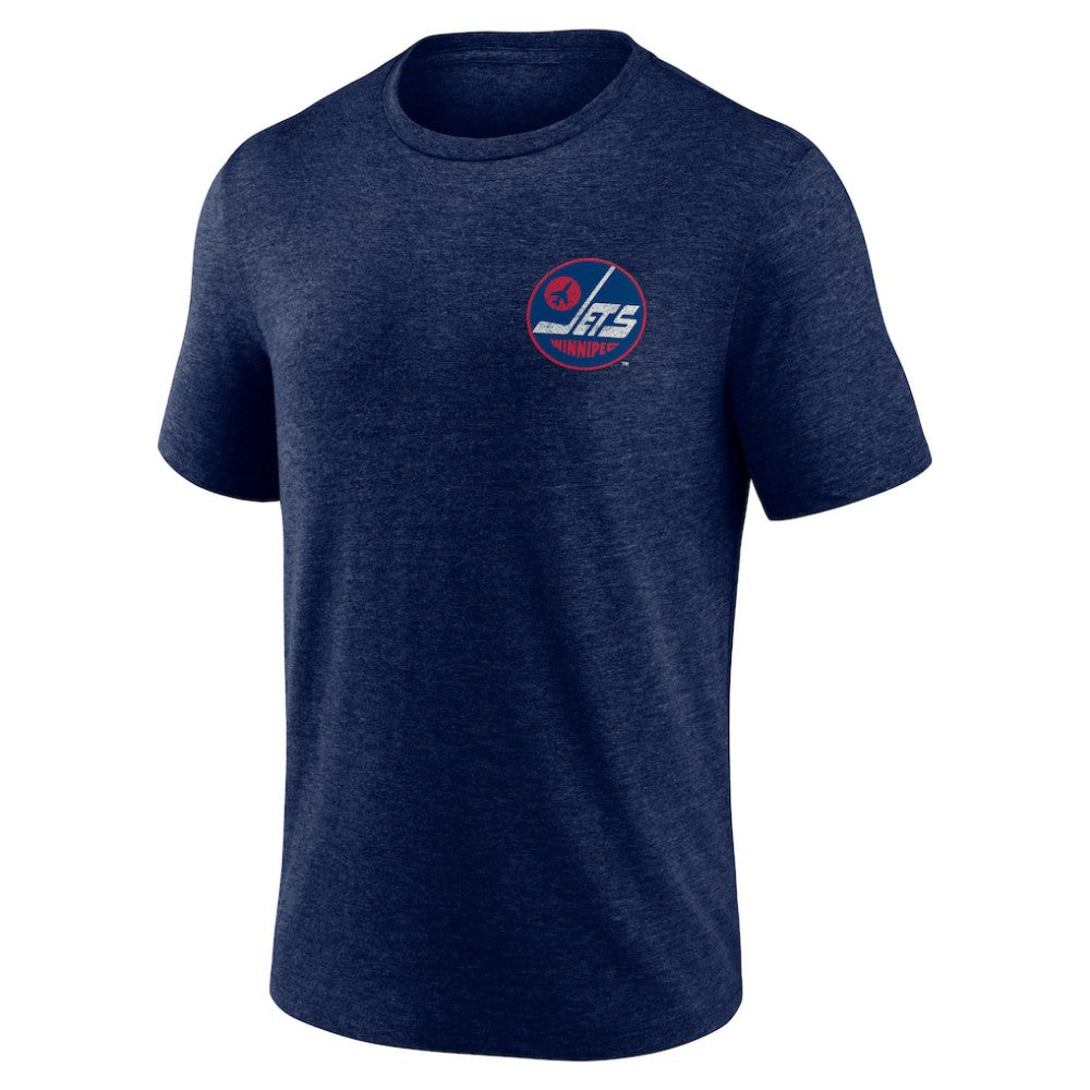 Winnipeg Jets Earnest Will Tri-Blend T-Shirt - Navy | NHL Clearance