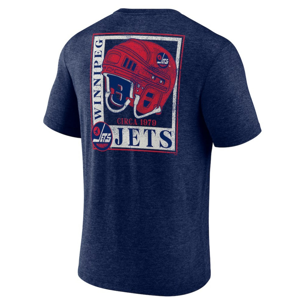 Winnipeg Jets Earnest Will Tri-Blend T-Shirt - Navy | NHL Clearance