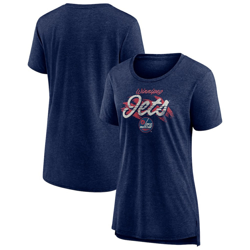 Winnipeg Jets Women's Hit the Ice Tri-Blend T-Shirt - Navy | NHL on sale