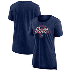 Winnipeg Jets Women's Hit the Ice Tri-Blend T-Shirt - Navy | NHL on sale