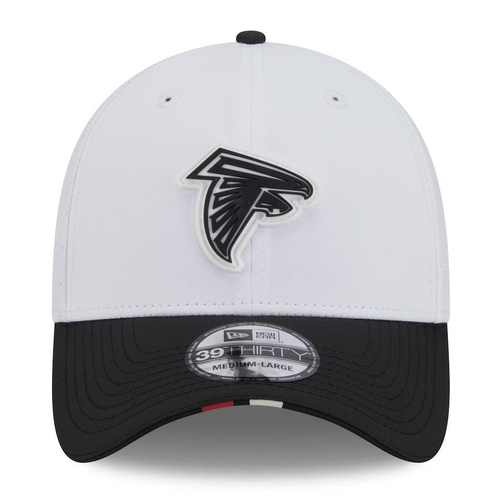 Atlanta Falcons New Era 2025 NFL Training Camp 39THIRTY Flex Hat - White/Black - NFL