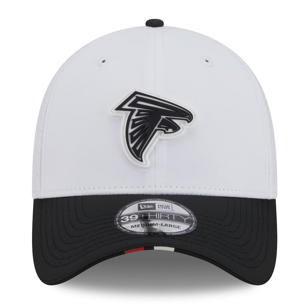 Atlanta Falcons New Era 2025 NFL Training Camp 39THIRTY Flex Hat - White/Black - NFL