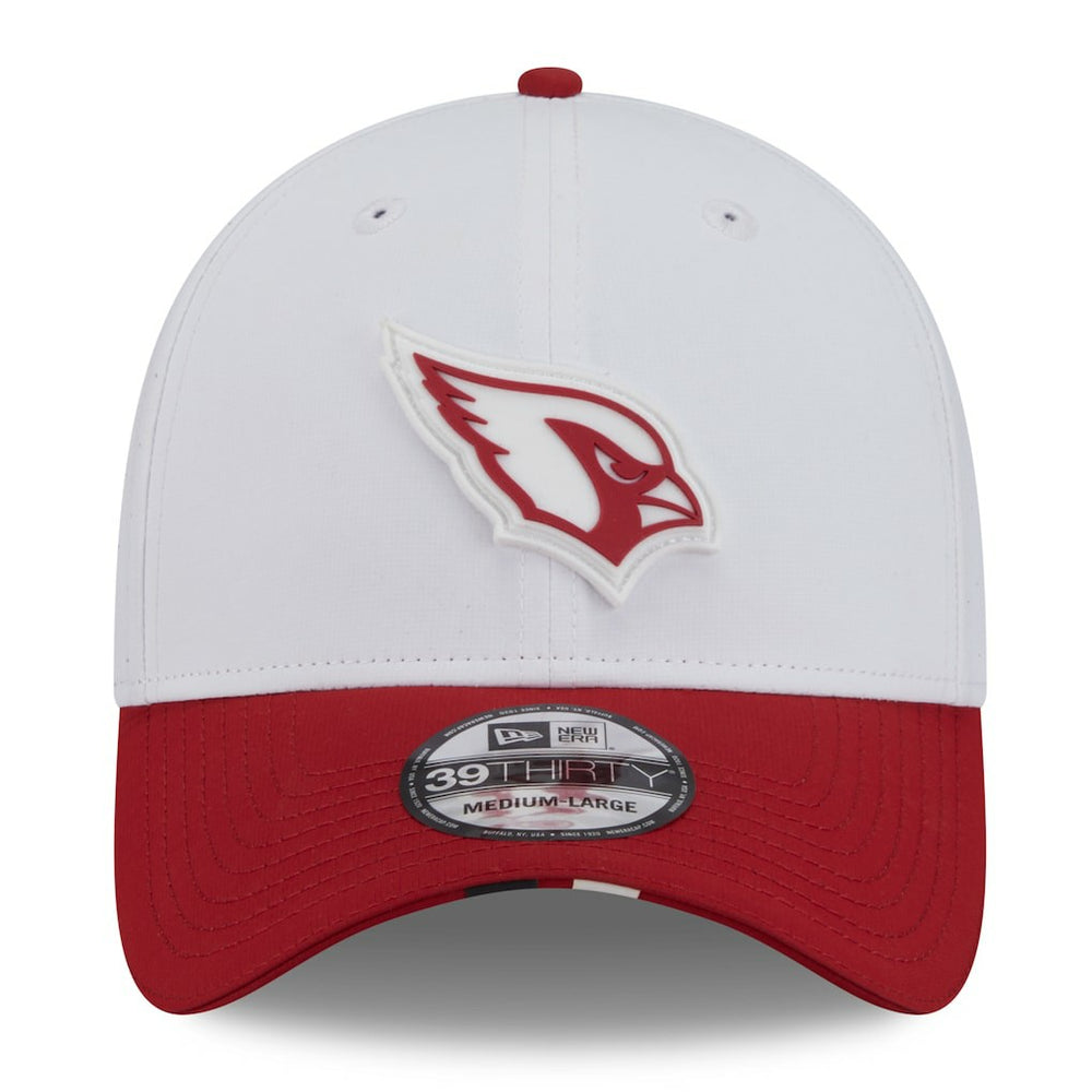 Arizona Cardinals New Era 2025 NFL Training Camp 39THIRTY Flex Hat - White/Cardinal - NFL